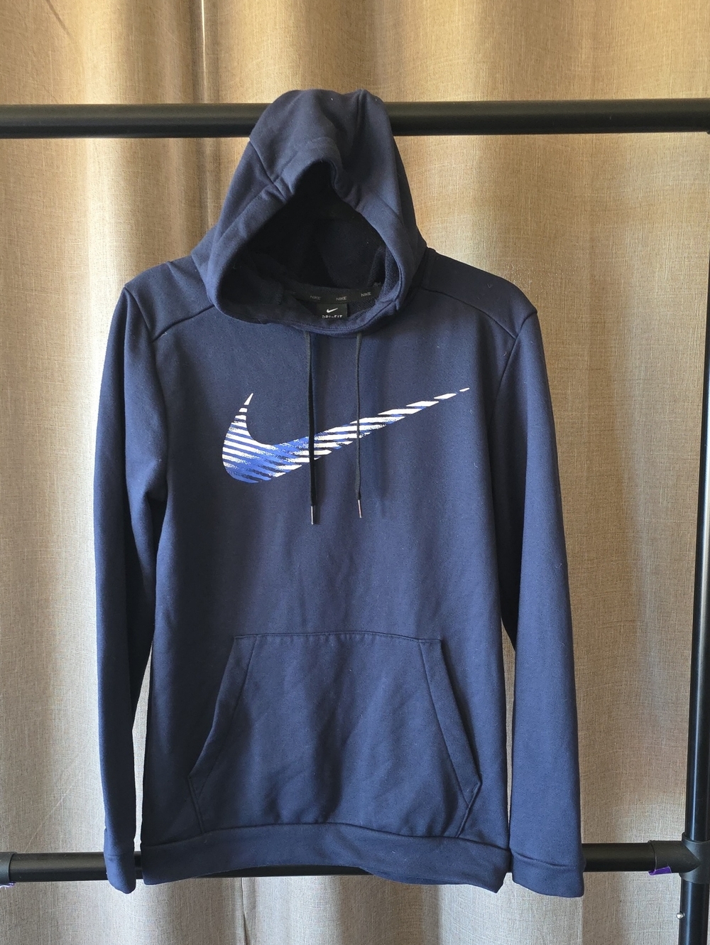 Nike Navy And White Swoosh Hoodie